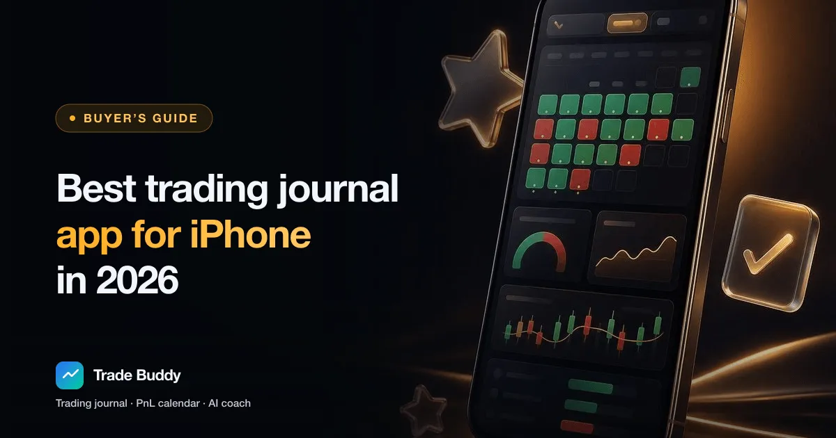 Buyer guide to the best trading journal app for iPhone in 2026, featuring Trade Buddy