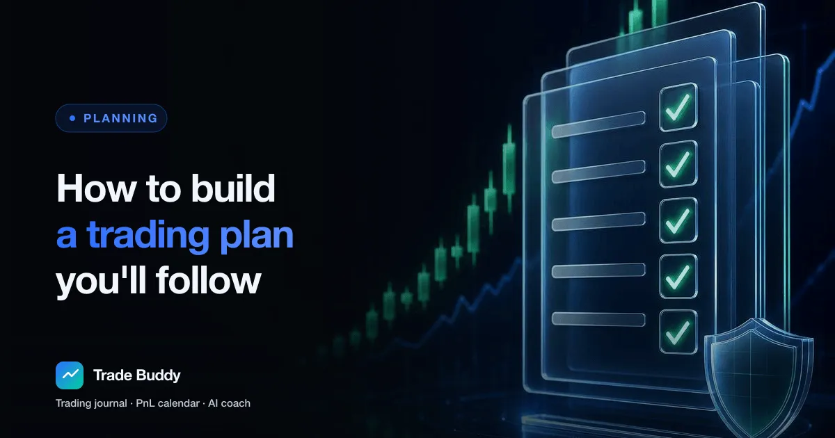 Reviewing a trading plan and its results in the Trade Buddy trading journal