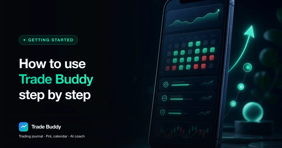 Step-by-step walkthrough of the Trade Buddy trading journal app for iPhone
