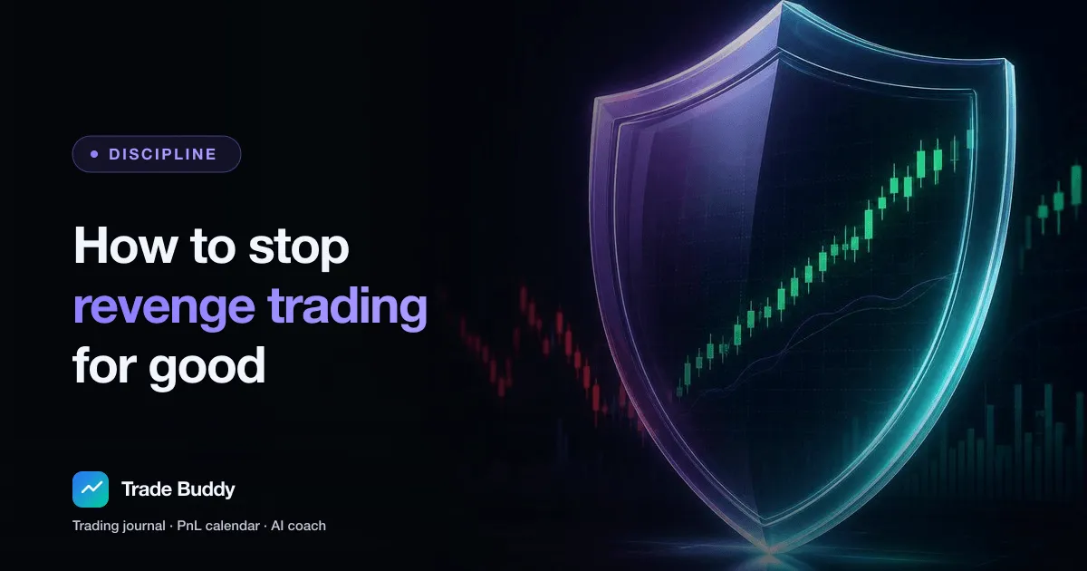 Trade Buddy discipline tools to stop revenge trading: loss limits, cool-down, adherence score